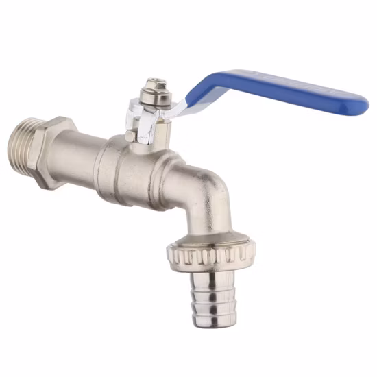 1/2" Nickel Plated Quality PTFE Seal Forged Brass Bibcock