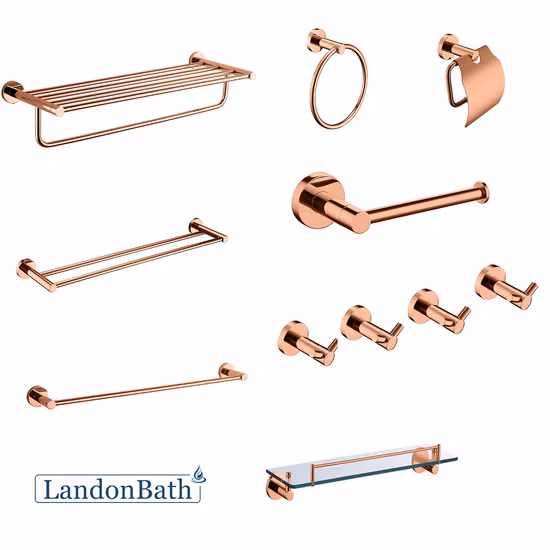 Wood and Aluminum Bathroom Accessories
